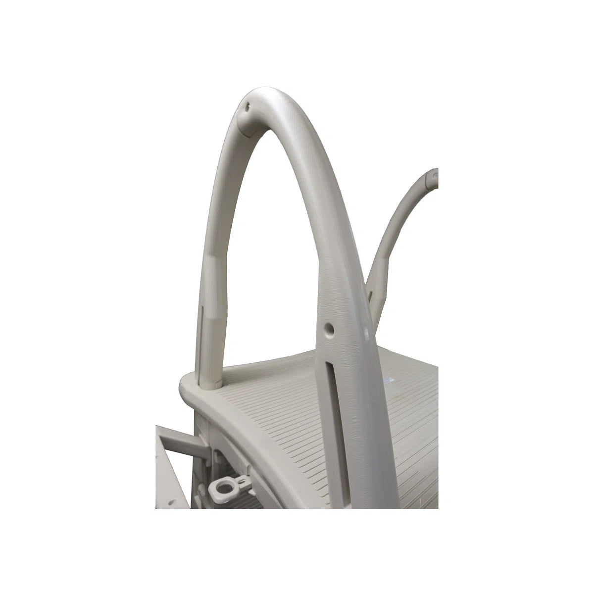 Plastics Roll-Guard Adjustable A-Frame Pool Safety Ladder, Warm Gray