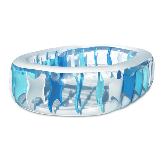 Plastic Oval Inflatable Pool 20'' H x 60'' W x 90'' L