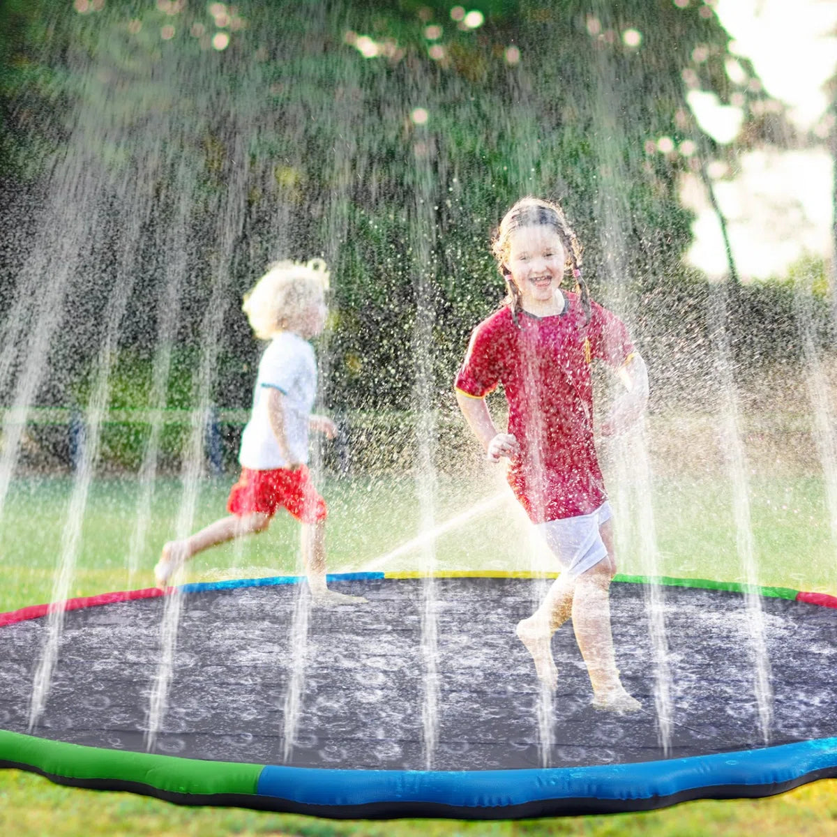 Inflatable Splash Pad,Thicken Sprinkler Pool Summer Outdoor