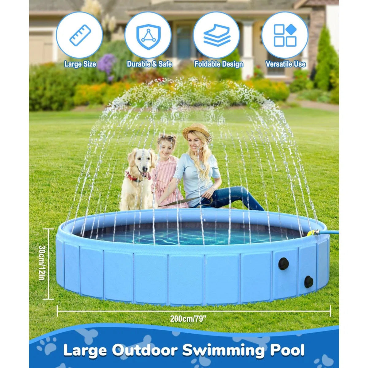 (PVC) Round Hard Sided Pool H x W x L