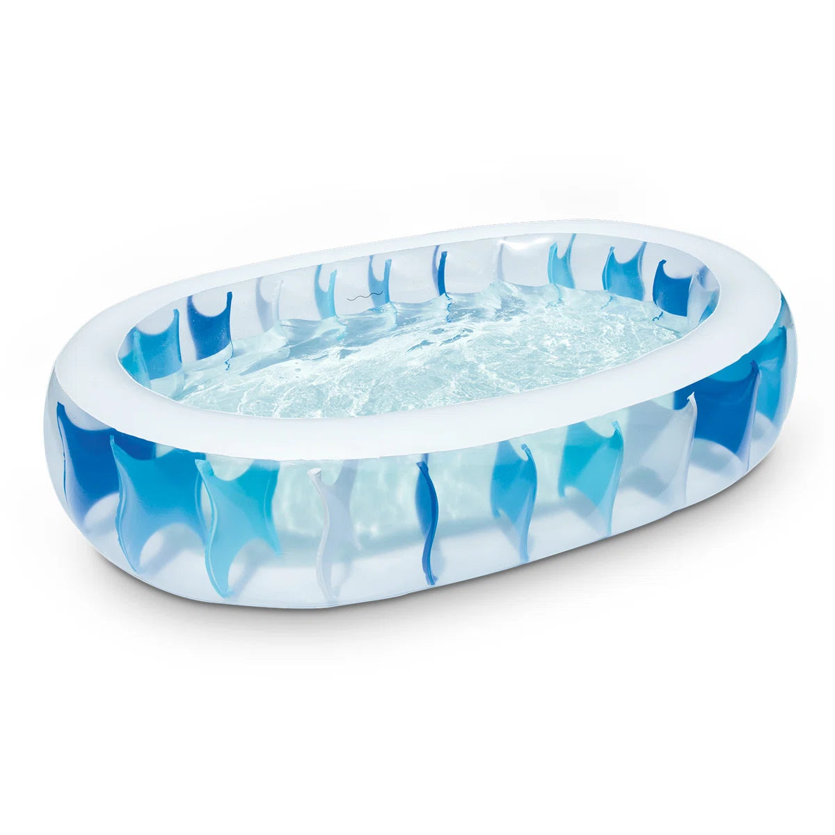 Plastic Oval Inflatable Pool 20'' H x 60'' W x 90'' L