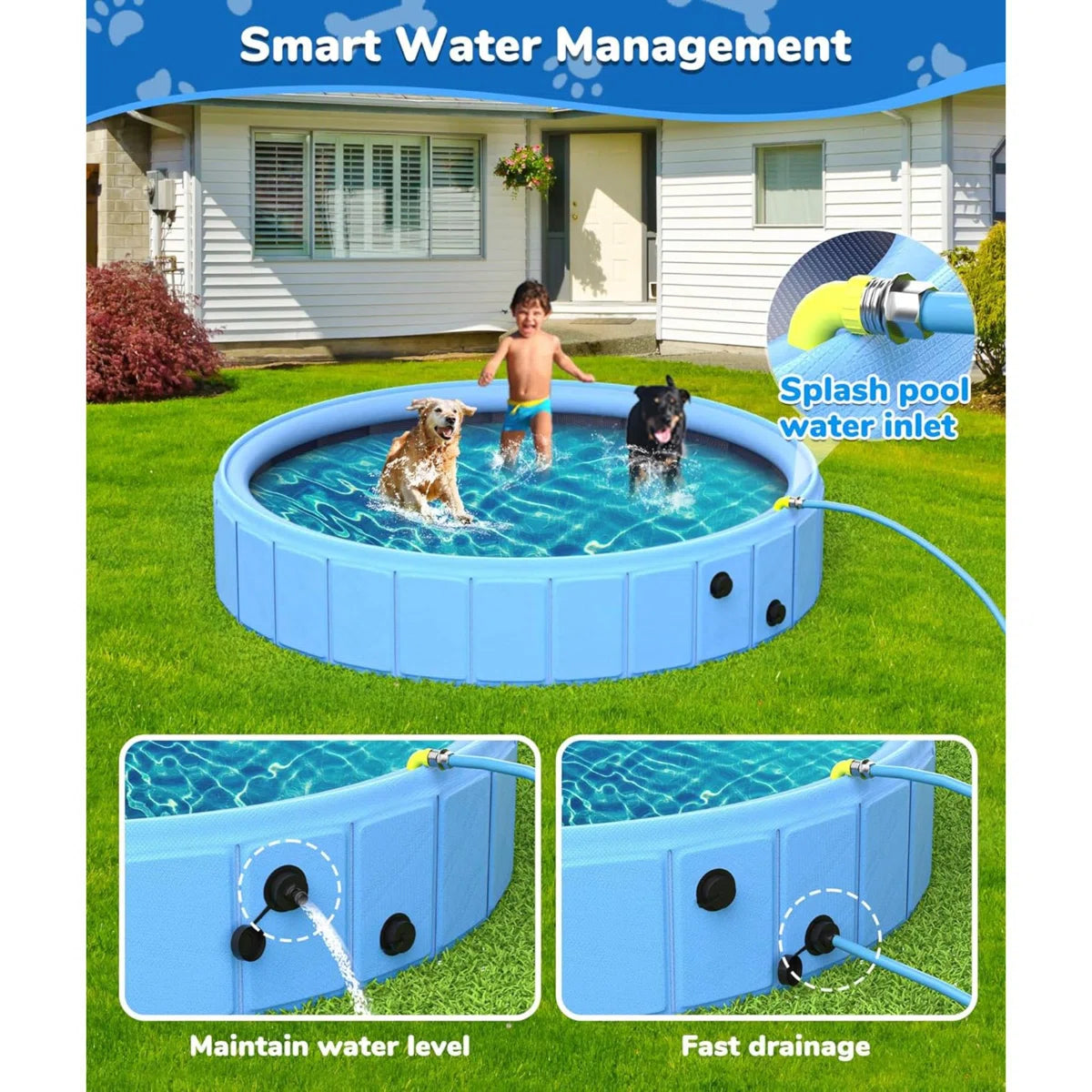 (PVC) Round Hard Sided Pool H x W x L