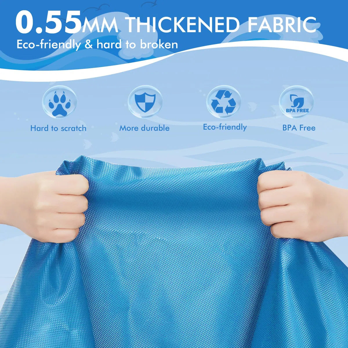 (PVC) Round Pet Pool 1'' H x 97'' W x 97'' L